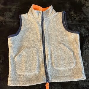 Gray fleece vest